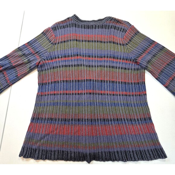 Coldwater Creek Cardigan with Single Button Closure 3/4 Sleeve Multicolor SZ M - Picture 4 of 8